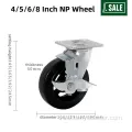 Heavy Duty Iron Rubber Wheel Side Brake Wheel